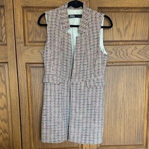 Zara Multicolor Tweed Vest